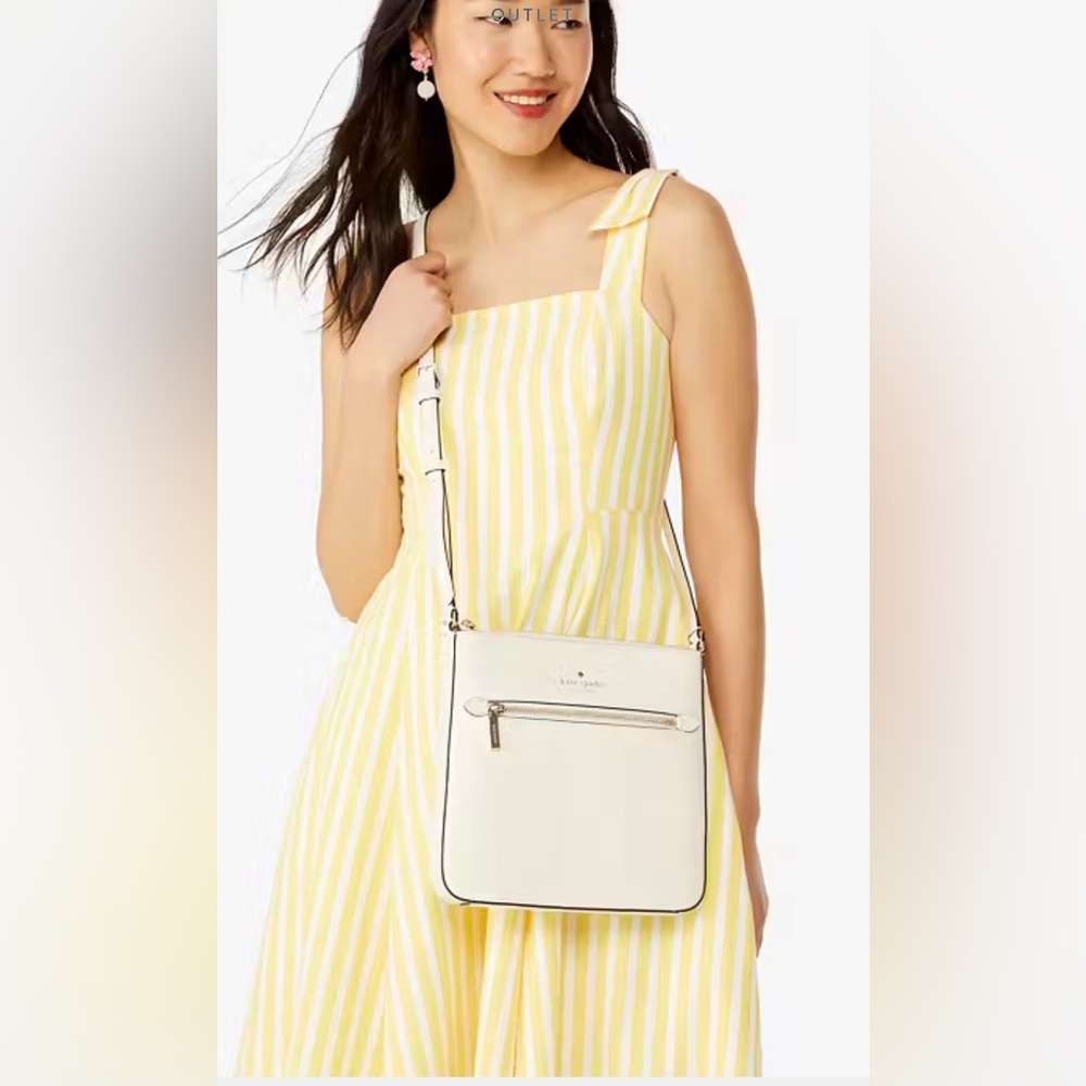 Kate Spade Sadie Large Crossbody Meringue colored
